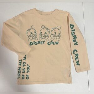 H&M Disney Crew Kids Long Sleeve Shirt - Cream and Green